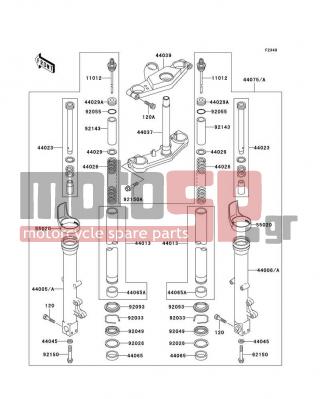 KAWASAKI - CANADA ONLY 2005 -  - Front Fork - 44013-1409 - PIPE-FORK INNER