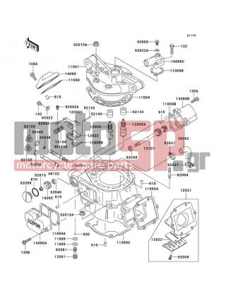 KAWASAKI - KDX220R 2005 - Engine/Transmission - Cylinder Head/Cylinder - 11060-1629 - GASKET,RH,COVER
