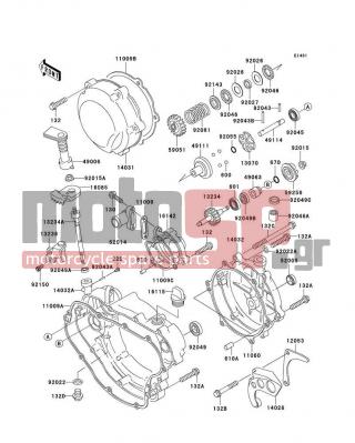 KAWASAKI - KDX220R 2005 - Engine/Transmission - Engine Cover(s) - 92150-1888 - BOLT,SOCKET,4X8