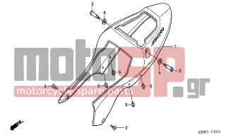 HONDA - CBR600FR (ED)  2001 - Body Parts - REAR COWL (2) - 90116-MBG-000 - BOLT, RR. COWL HOOK