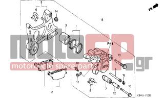 HONDA - CBR600F (ED) 2003 - Brakes - REAR BRAKE CALIPER - 45203-MG3-016 - PLUG, PIN