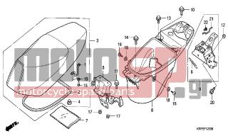HONDA - SCV100 (ED) Lead 2003 - Body Parts - SEAT/LUGGAGE BOX - 90111-KPL-900 - BOLT, INNER COVER