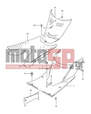 SUZUKI - AN150 Y (E34) 2000 - Body Parts - REAR LEG SHIELD - 09148-05020-000 - NUT