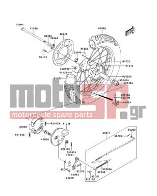 KAWASAKI - KLX125L 2005 -  - Rear Hub(B3) - 41073-S016 - DRUM-ASSY,REAR