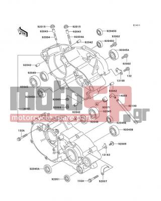 KAWASAKI - KX100 2005 - Engine/Transmission - Crankcase