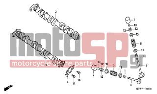 HONDA - CBR600F (ED) 2006 - Engine/Transmission - CAMSHAFT/VALVE - 14968-KT7-013 - SHIM, TAPPET (2.875)