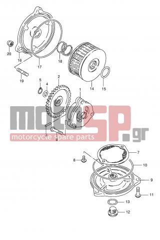 SUZUKI - GN250E T (E2) 1996 - Engine/Transmission - OIL PUMP - 09181-10158-000 - WASHER