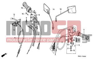 HONDA - C50 (GR) 1988 - Frame - SWITCH/LEVER/CABLE (C50DF/G/DG/SN) - 94001-050000S - NUT, HEX., 5MM