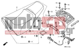 HONDA - XL1000V (ED) Varadero 2002 - Body Parts - SEAT - 75581-GN8-920 - SPRING, LOCK KEY SETTING
