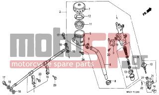 HONDA - CBR1000F (ED) 1991 - Brakes - RR. BRAKE MASTER CYLINDER - 45521-MJ6-006 - PLATE, DIAPHRAGM