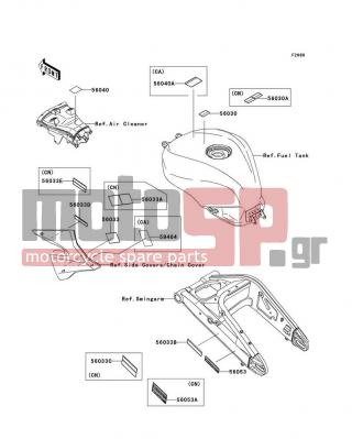 KAWASAKI - NINJA® ZX™-10R 2005 - Body Parts - Labels - 56033-0060 - LABEL-MANUAL,CHAIN