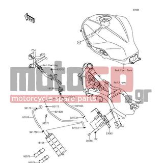 KAWASAKI - NINJA® 300 2015 - Body Parts - Fuel Evaporative System(CA) - 39156-0927 - PAD,10X30X4