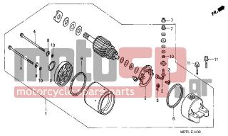 HONDA - CBF500 (ED) 2004 - Electrical - STARTING MOTOR - 31201-KS5-901 - TERMINAL SET, BRUSH