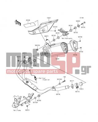 KAWASAKI - NINJA® 300 2015 -  - Muffler(s) - 92210-1242 - NUT,8MM