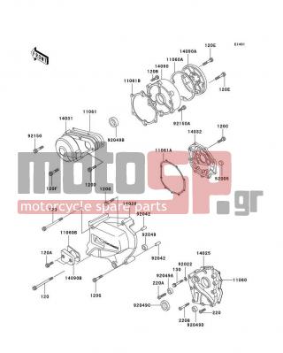 KAWASAKI - POLICE 1000 2005 - Engine/Transmission - Engine Cover(s) - 11060-1072 - GASKET,PULSING COIL COVER