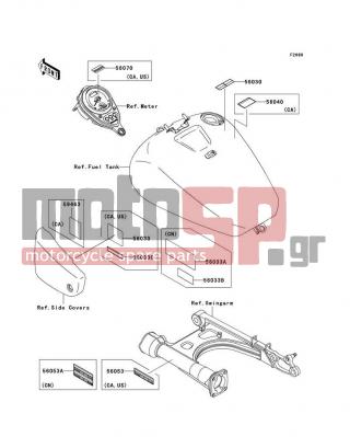 KAWASAKI - VULCAN 1500 CLASSIC 2005 - Body Parts - Labels - 56053-0102 - LABEL-SPECIFICATION,TIRE&LOAD