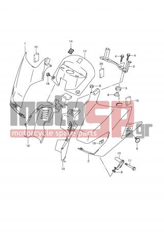 SUZUKI - GSR600A (E2) 2008 - Body Parts - FUEL TANK SIDE COVER (MODEL L0) - 44572-44G00-000 - FASTENER