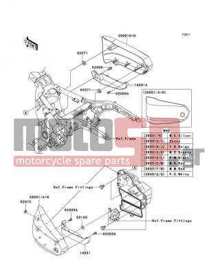 KAWASAKI - VULCAN 1600 CLASSIC 2005 - Body Parts - Side Covers - 14091-1344 - COVER,SIDE COVER,RH