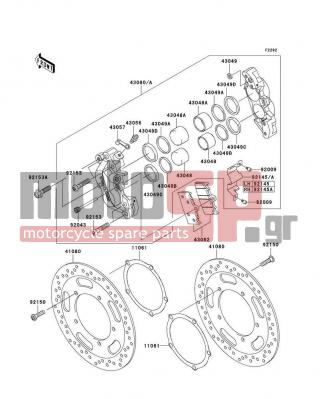 KAWASAKI - VULCAN 2000 LIMITED 2005 -  - Front Brake - 43049-1092 - PACKING,PISTON SEAL