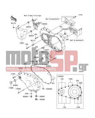 KAWASAKI - VULCAN 2000 LIMITED 2005 - Engine/Transmission - Left Engine Cover(s) - 670D1508 - O RING,8MM