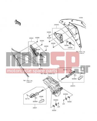 KAWASAKI - NINJA® 300 2015 -  - Turn Signals - 23040-0107 - LAMP-SIGNAL,FR,LH