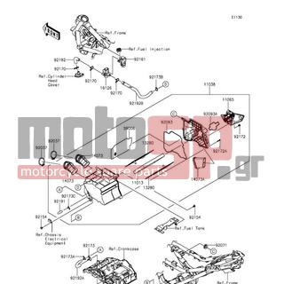 KAWASAKI - NINJA® 300 2015 - Engine/Transmission - Air Cleaner - 92037-1486 - CLAMP,55MM