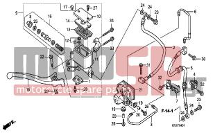 HONDA - FES150A (ED) ABS 2007 - Brakes - FR. BRAKE MASTER CYLINDER (FES125A)(FES150A) - 93893-0401217 - SCREW-WASHER, 4X12