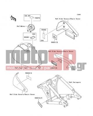 KAWASAKI - VULCAN 800 CLASSIC 2005 - Body Parts - Labels - 56053-1058 - LABEL-SPECIFICATION,TIRE&LOAD