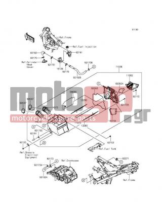 KAWASAKI - NINJA® 300 ABS 2015 - Κινητήρας/Κιβώτιο Ταχυτήτων - Air Cleaner - 11065-0749 - CAP