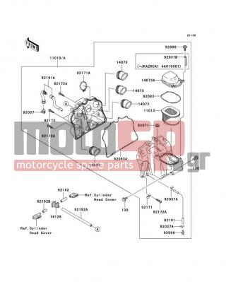 KAWASAKI - Z1000 2005 - Engine/Transmission - Air Cleaner - 92172-0009 - SCREW,TAPPING,5X20