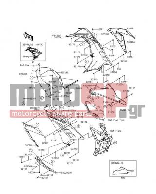 KAWASAKI - NINJA® 300 ABS 2015 - Body Parts - Cowling Lowers - 55028-0534-25Y - COWLING,CNT,LH,P.S.WHITE