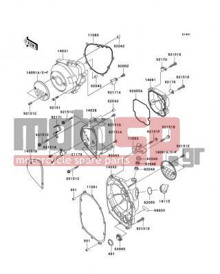 KAWASAKI - Z1000 2005 - Engine/Transmission - Engine Cover(s) - 92055-1570 - RING-O,PULSE COVER