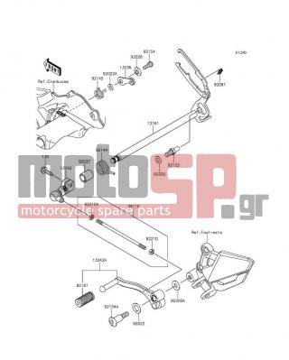 KAWASAKI - NINJA® 300 ABS 2015 - Engine/Transmission - Gear Change Mechanism - 130CB0620 - BOLT-FLANGED,6X20