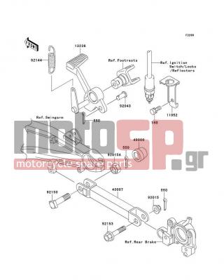 KAWASAKI - ZRX1200R 2005 -  - Brake Pedal/Torque Link - 92150-1598 - BOLT,10X39.5