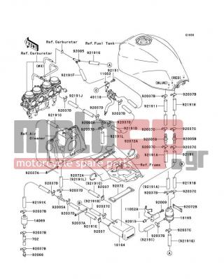 KAWASAKI - ZRX1200R 2005 - Body Parts - Fuel Evaporative System(CA) - 92151-1212 - BOLT,SOCKET,5X10