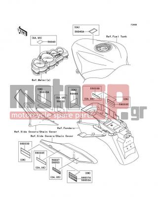 KAWASAKI - ZZR1200 2005 - Body Parts - Labels - 56053-0003 - LABEL-SPECIFICATION,TIRE&LOAD