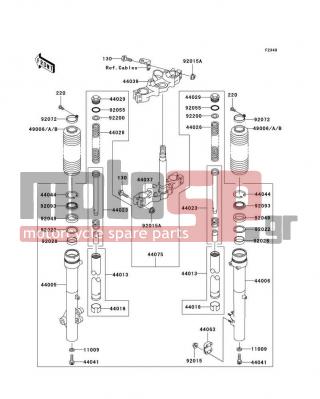KAWASAKI - CANADA ONLY 2004 -  - Front Fork - 44026-1699 - SPRING-FRONT FORK