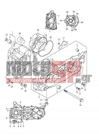 SUZUKI - UH200 (P19) Burgman 2007 - Engine/Transmission - CRANKCASE