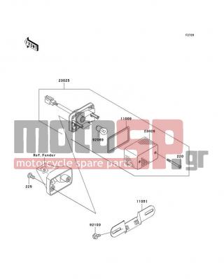 KAWASAKI - CANADA ONLY 2004 -  - Taillight(s) - 11009-1078 - GASKET,TAIL LAMP LENS