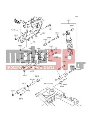 KAWASAKI - NINJA® 300 ABS 2015 -  - Suspension/Shock Absorber - 92153-1830 - BOLT,FLANGED,12X86