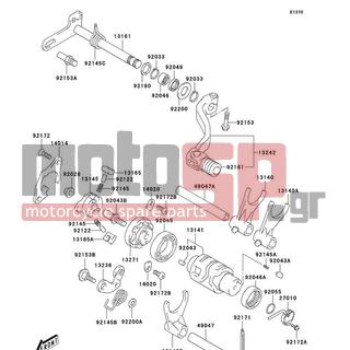 KAWASAKI - CANADA ONLY 2004 - Engine/Transmission - Gear Change Mechanism - 14014-S004 - PLATE-POSITION