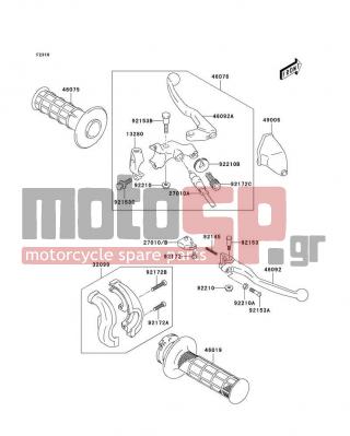 KAWASAKI - CANADA ONLY 2004 -  - Handle Lever - 46076-S009 - LEVER-ASSY-GRIP,CLUTCH