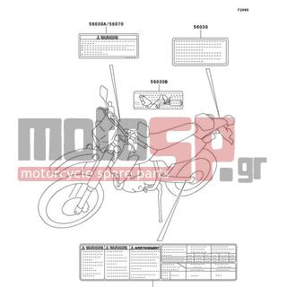 KAWASAKI - CANADA ONLY 2004 - Body Parts - Labels - 56053-S007 - LABEL-SPECIFICATION,TIRE