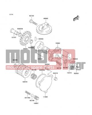 KAWASAKI - CANADA ONLY 2004 - Engine/Transmission - Oil Pump - 92055-S010 - RING-O,D=2.4