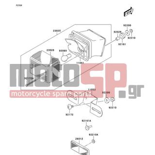 KAWASAKI - CANADA ONLY 2004 -  - Taillight(s) - 11053-S033 - BRACKET,LICENSE PLATE