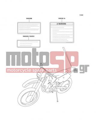 KAWASAKI - CANADA ONLY 2004 - Body Parts - Labels - 56030-S005 - LABEL,MANUAL NOTICE