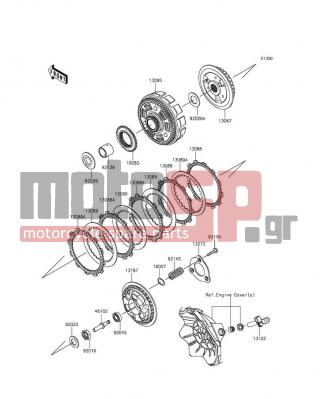 KAWASAKI - NINJA® 300 ABS 2015 - Engine/Transmission - Clutch - 13088-0557 - PLATE-FRICTION