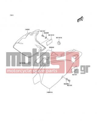 KAWASAKI - CANADA ONLY 2004 - Body Parts - Side Covers - 92153-S001 - BOLT