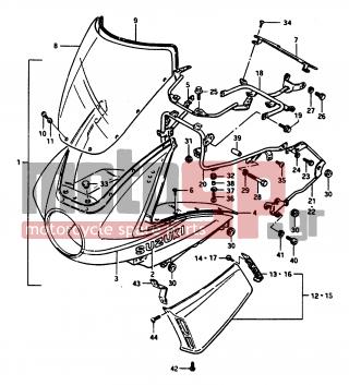 SUZUKI - GS1150 G 1986 - Body Parts - COWLING NGS1150ESF E6) - 94430-00A50-22P - DISCONTINUED
