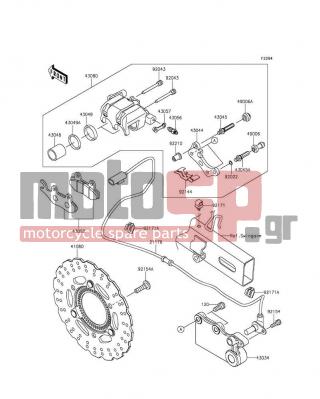 KAWASAKI - NINJA® 300 ABS 2015 -  - Rear Brake - 43082-0128 - PAD-ASSY-BRAKE